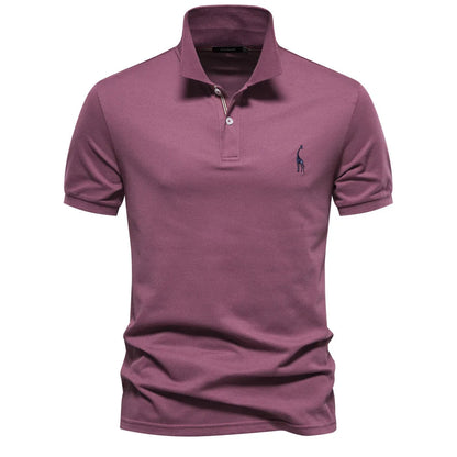 Premium Polo Shirt with Deer Pattern