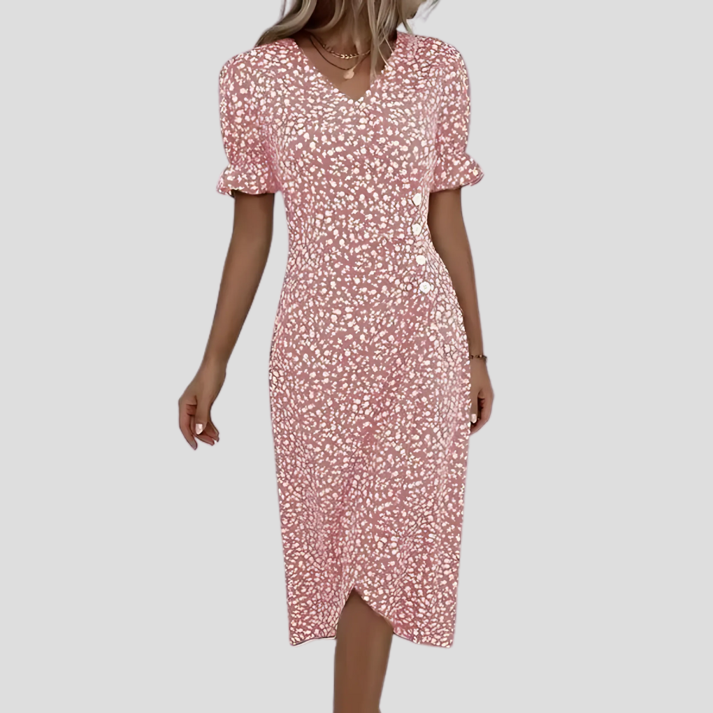 Ladies Beautiful Flower Knee Length Dress