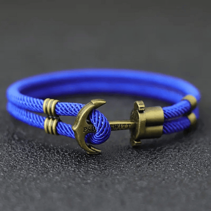 Nautical Navy Anchor Cord Bracelet