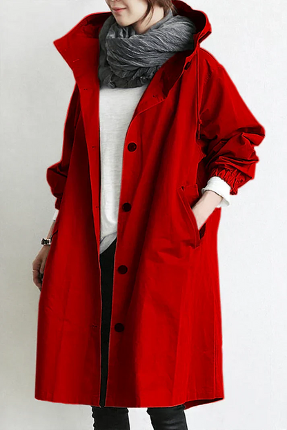 Women's Long Waterproof Parka Jacket with Pockets