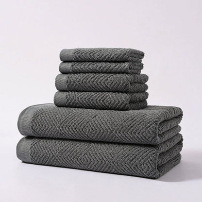Soft Cotton Towel Set With Stripe Design