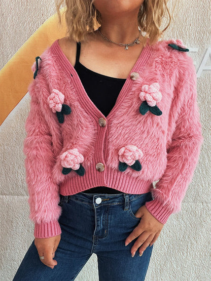 Pastel Soft Button Front Sweater - EasyApparels