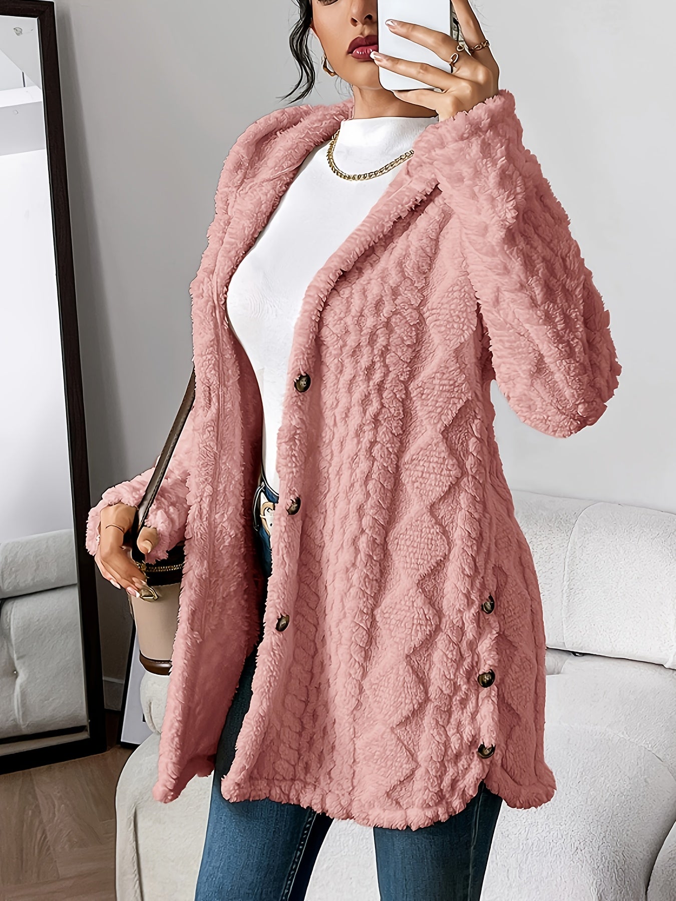 Soft Cozy Hooded Cardigan Sweater