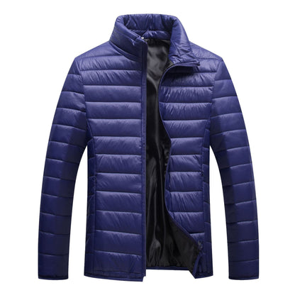Warm Mens Down Filled Quilted Jacket Casual