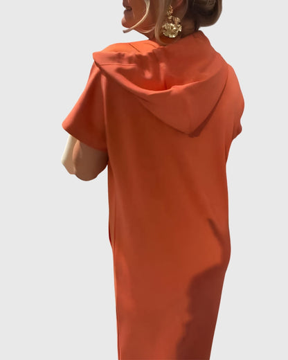 Comfortable Hooded Sweat Dress