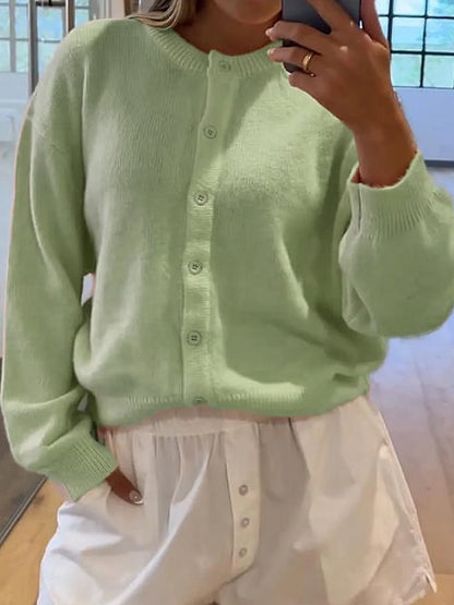 Classic Fit Long Sleeve Button Cardigan