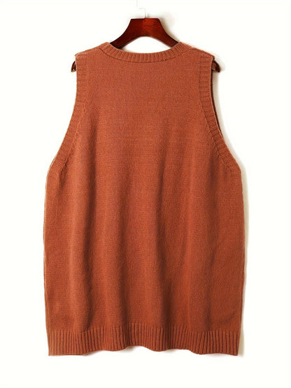 Relaxed Fit Open Front Vest