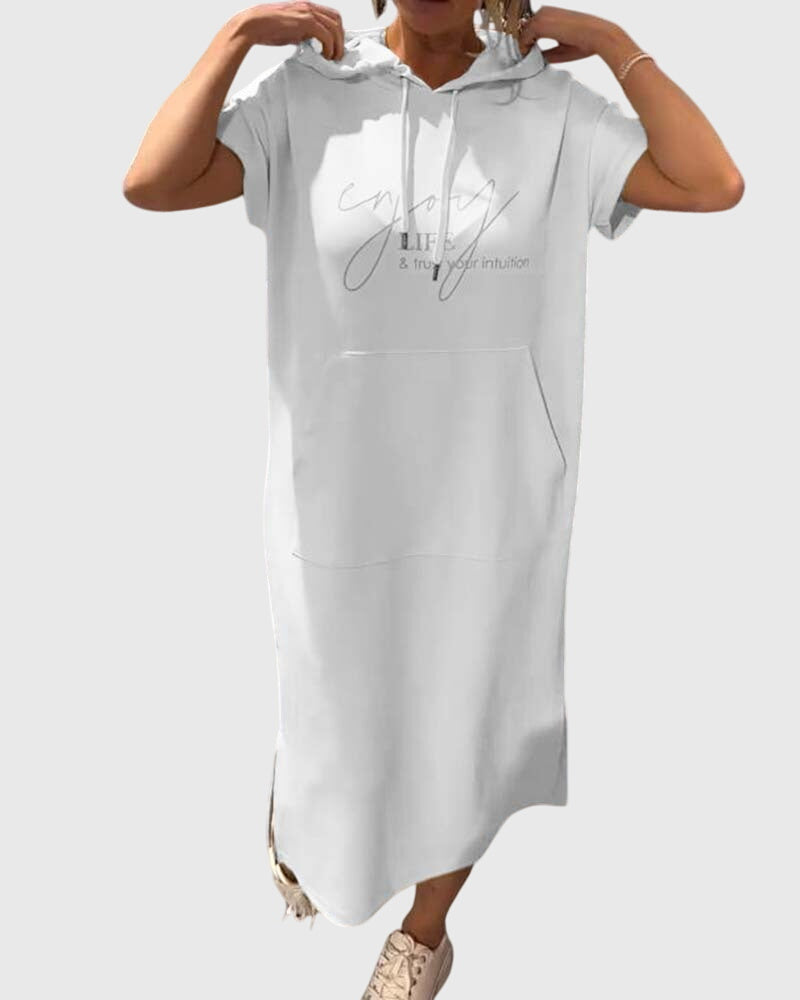 Comfortable Hooded Sweat Dress