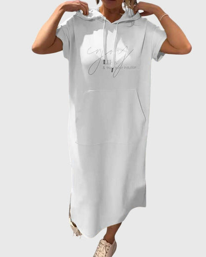 Comfortable Hooded Sweat Dress