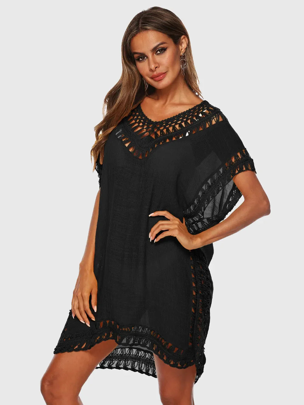 Chic V-Neck Beach Cover Up Dress