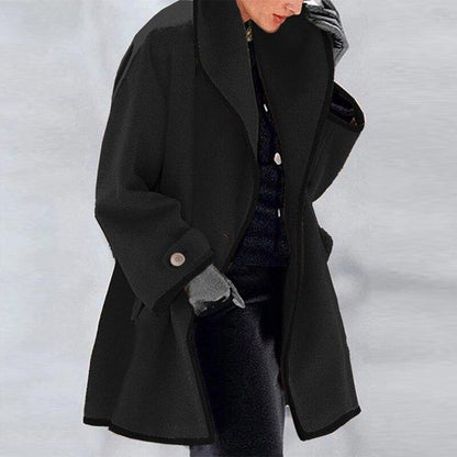 Warm Oversized Women's Long Wool Coat