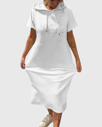 Comfortable Hooded Sweat Dress