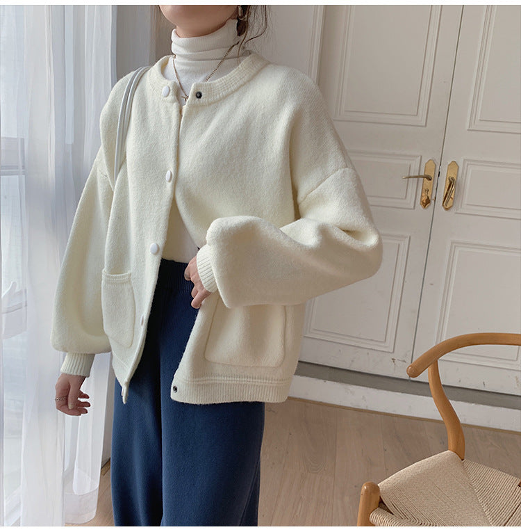 Comfortable Knit Women's Cardigan Sweater