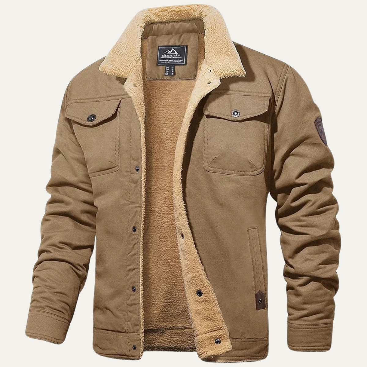 Thermal Insulated Mens Fleece Lined Winter Jacket - Vossary