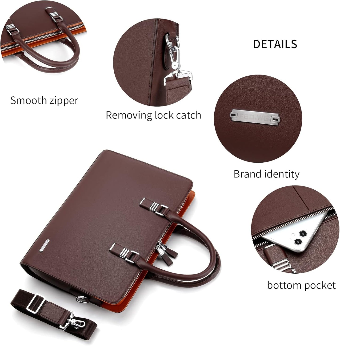Premium Leather Executive Laptop Bag
