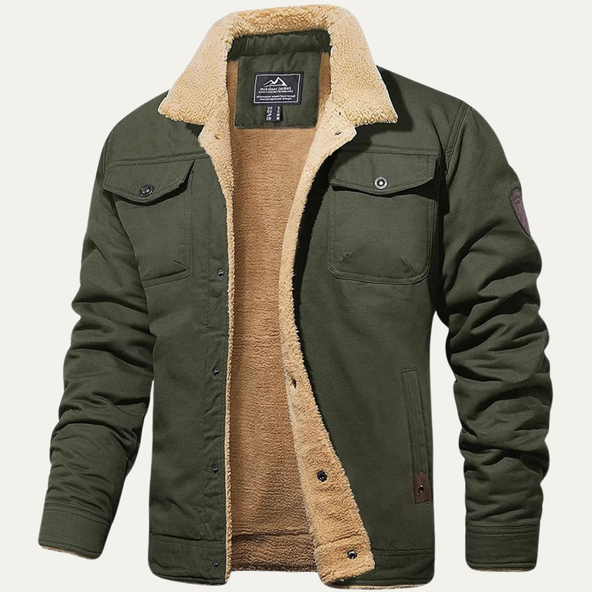 Thermal Insulated Mens Fleece Lined Winter Jacket