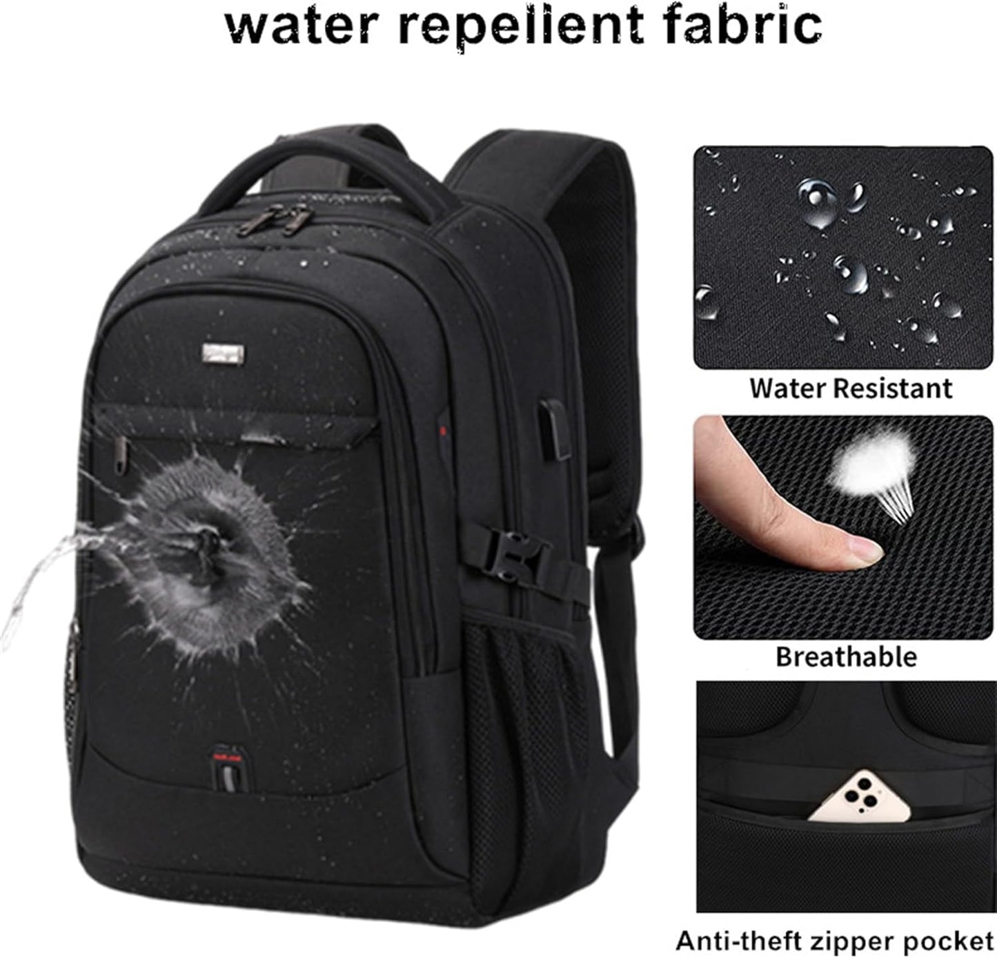Durable Laptop and Travel Rucksack with Multiple Pockets