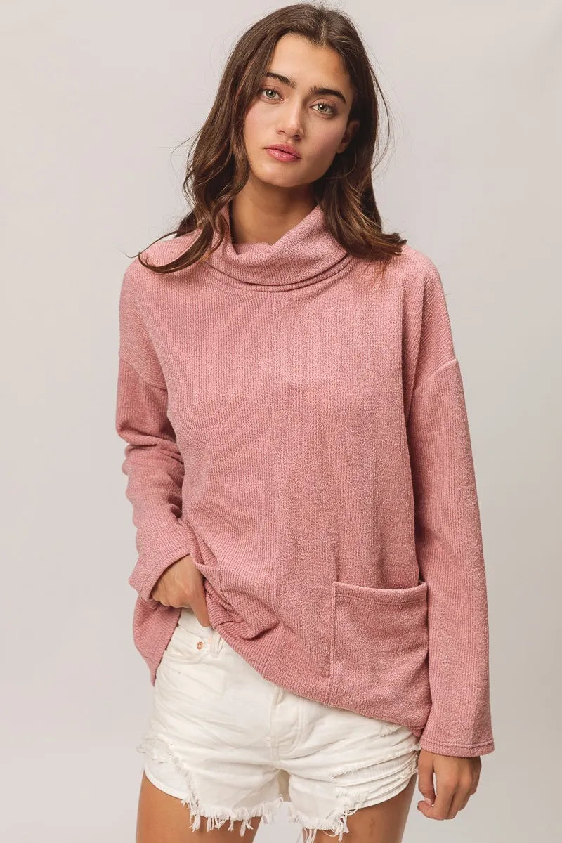 Comfy Double Pocket Crew Neck Winter Sweater