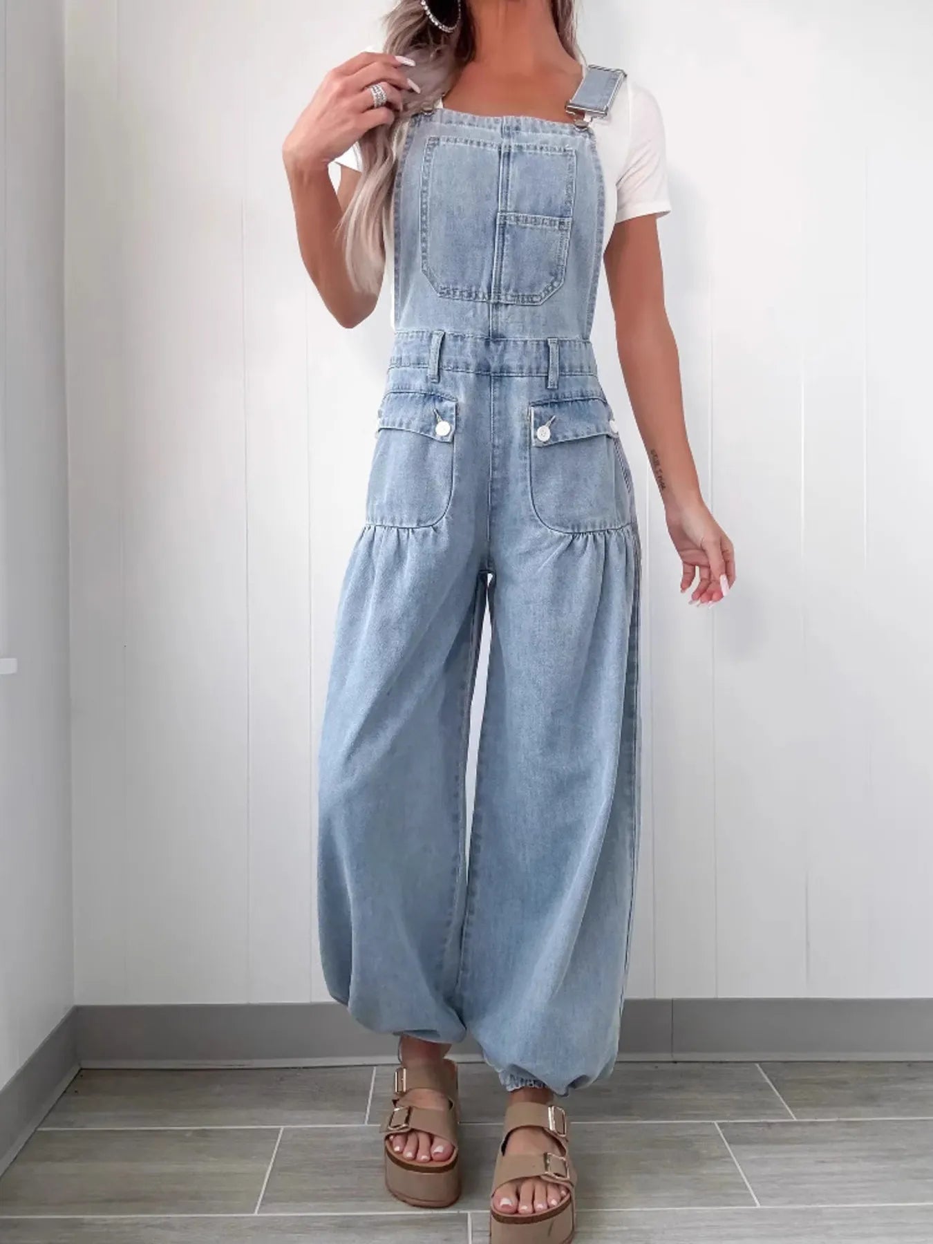 Relaxed Fit Jeans Overall Pants - EasyApparels