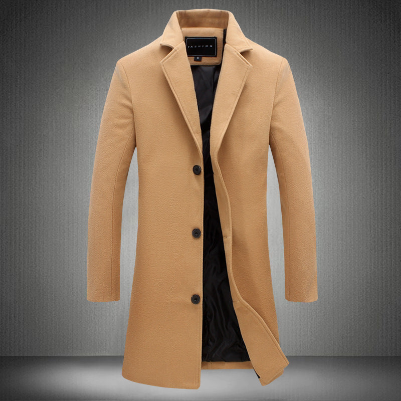 Classic Mens Wool Blend Coat - Luxicro