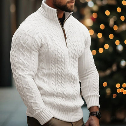 Soft Men's Cable Knit Winter Sweater