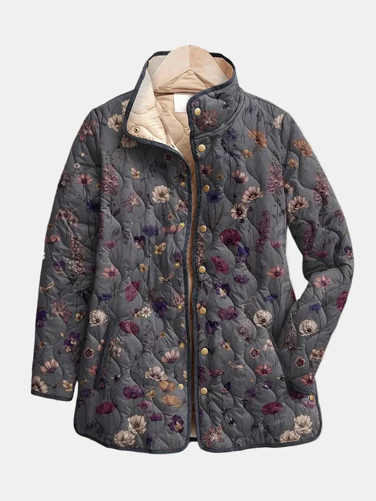Classic Floral Quilted Coat - Vossary