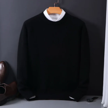 Luxurious Men's Cashmere Crew Neck Pullover Sweater
