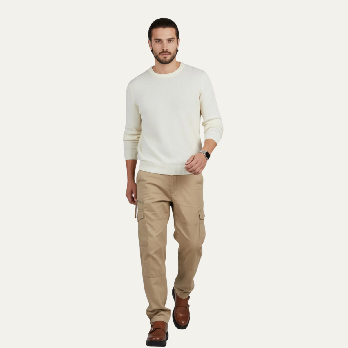 Rugged Men's Tactical Cargo Pants with Multiple Pockets