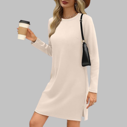 Soft Relaxed Fit Crew Neck Maxi Dress