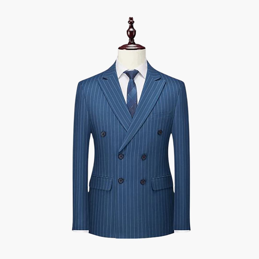 Classic Two Button Slim Fit Pinstripe Suit