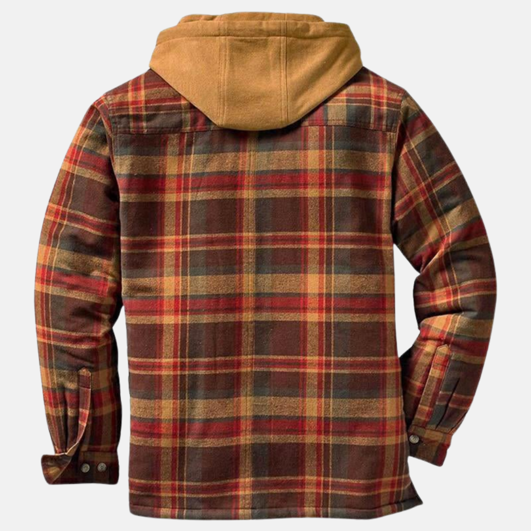 Warm Plaid Shirt Jacket for Men