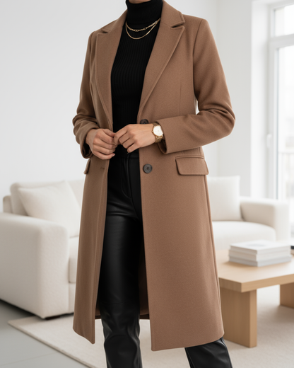 Luxurious Women's Winter Wool Overcoat