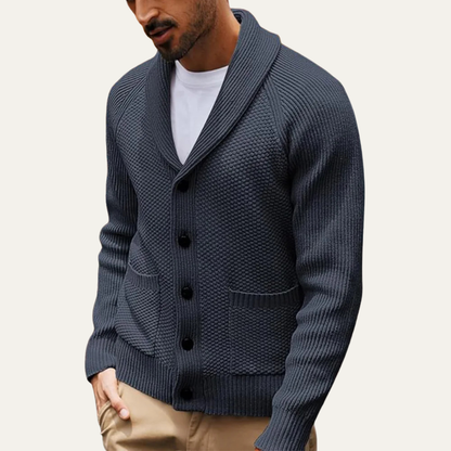 Classic Men's Crew Neck Knit Sweater with Pockets