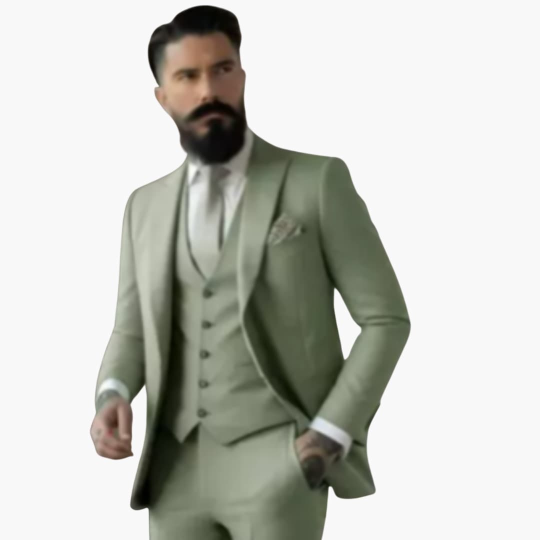 Stylish Men's Double-Breasted Suit