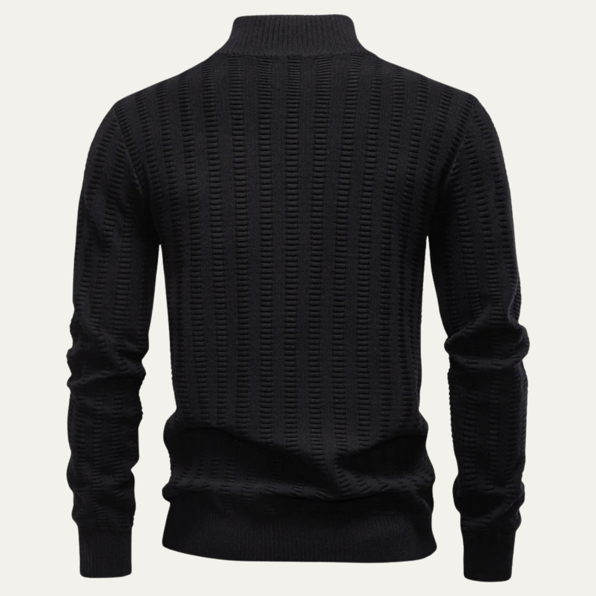 Warm Men's Half Zip Wool Winter Sweater