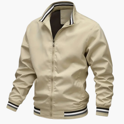 Men's Zip Up Ribbed Detail Jacket