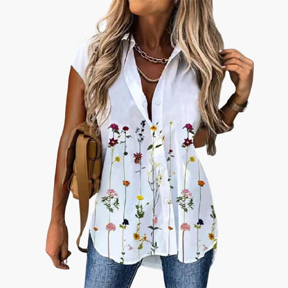 Women's Lightweight Butterfly Print Blouse