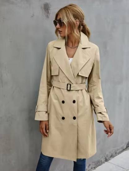 Classic Double-Breasted Women's Winter Coat
