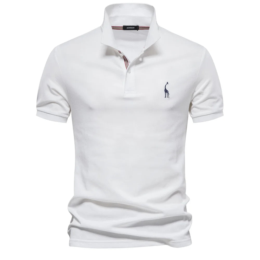 Premium Polo Shirt with Deer Pattern