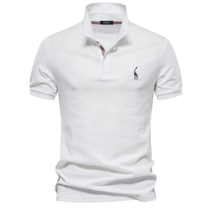 Premium Polo Shirt with Deer Pattern