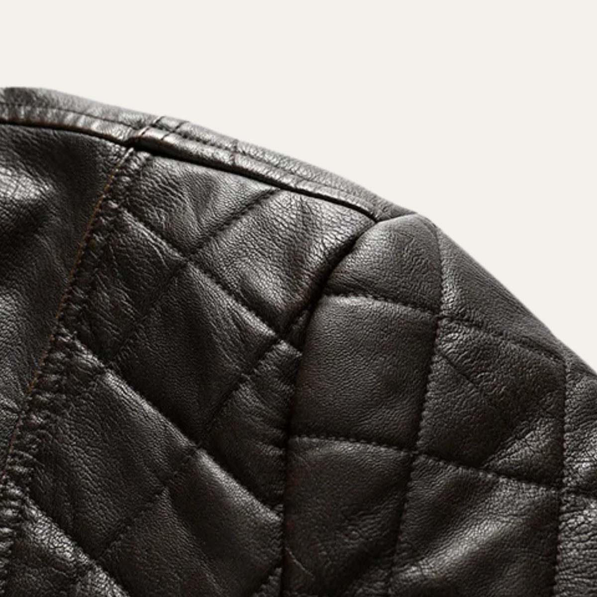 Classic Men's Fitted Leather Biker Jacket