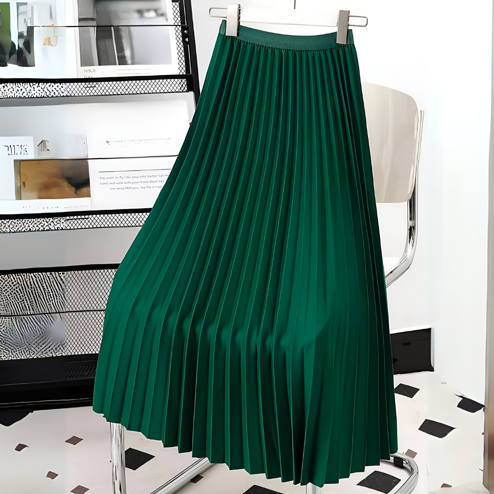 Luxurious Folded Waist Skirt