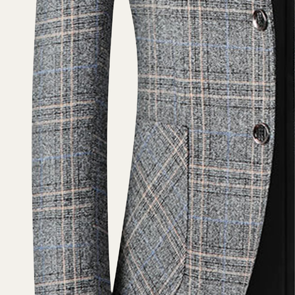 Stylish Men's Checked Slim Fit Blazer Jacket