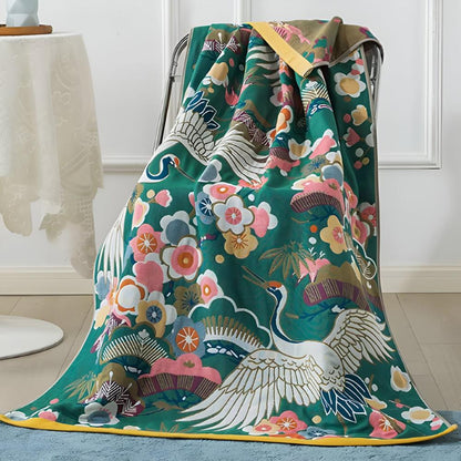 Soft Floral Pattern Bath Towel