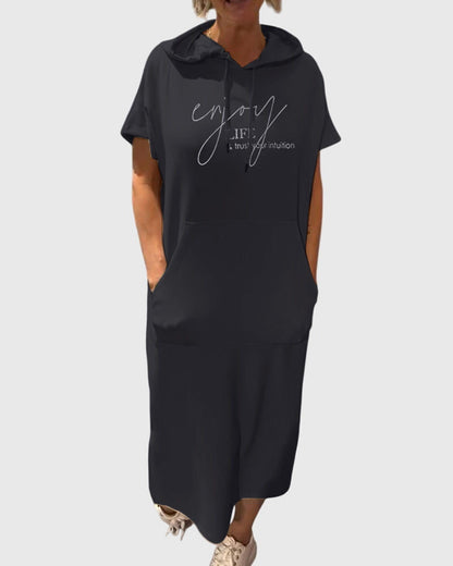 Comfortable Hooded Sweat Dress