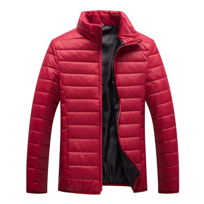 Warm Mens Down Filled Quilted Jacket Casual