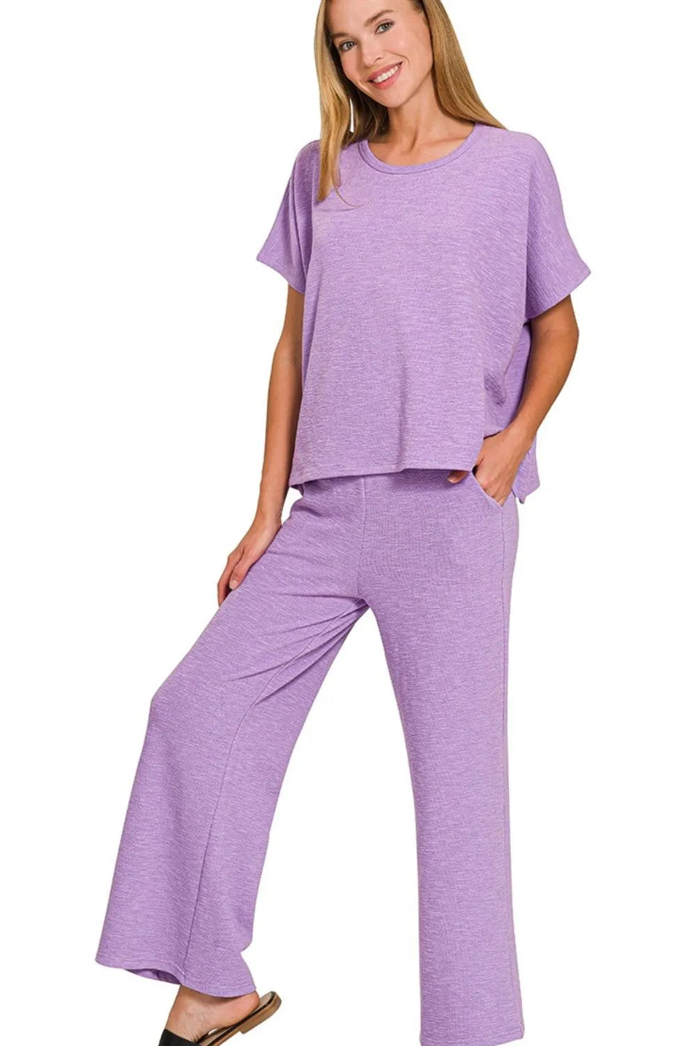 Relaxed Fit Cotton Lounge Pant Set - EasyApparels