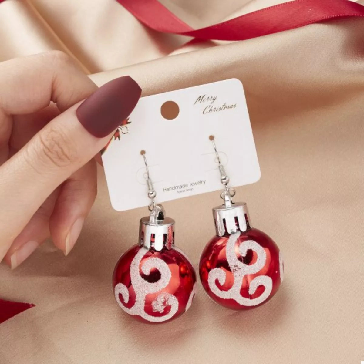 Festive Holiday Ball Dangle Earrings - EasyApparels