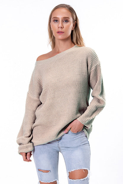 Relaxed Fit Crew Neck Oversized Sweater