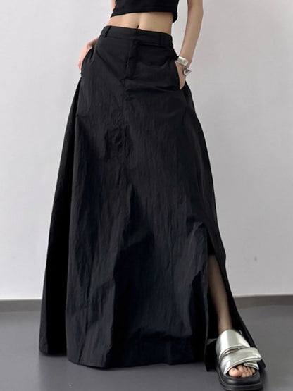 Elegant Floor Length Split Skirt